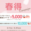 イオンモバイル「春得」キャンペーンで最大一回線合計18,000円分還元・2024/2月度紹介